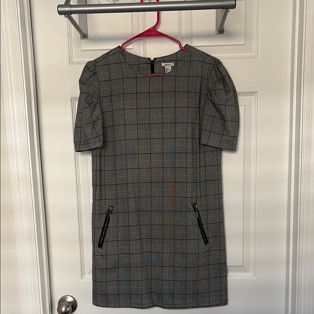 Forever 21 Gray Plaid Dress